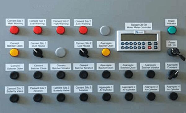 Push-Button-Control-Panel Batch Controls for Concrete Plant Equipment